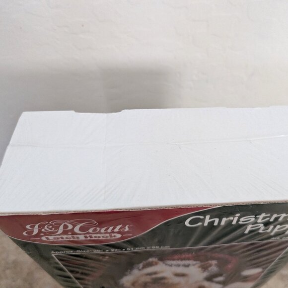 J&P COATS Kit 1998 Latch Hook Christmas Puppy 20" x 27" 25518 READ - Picture 9 of 9